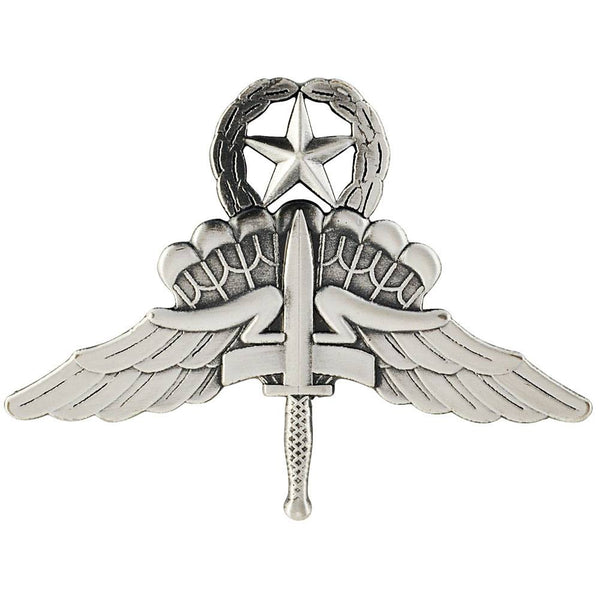 Army Badge: Free Fall Master Jump Wings Halo - silver oxidized – Vanguard  Industries