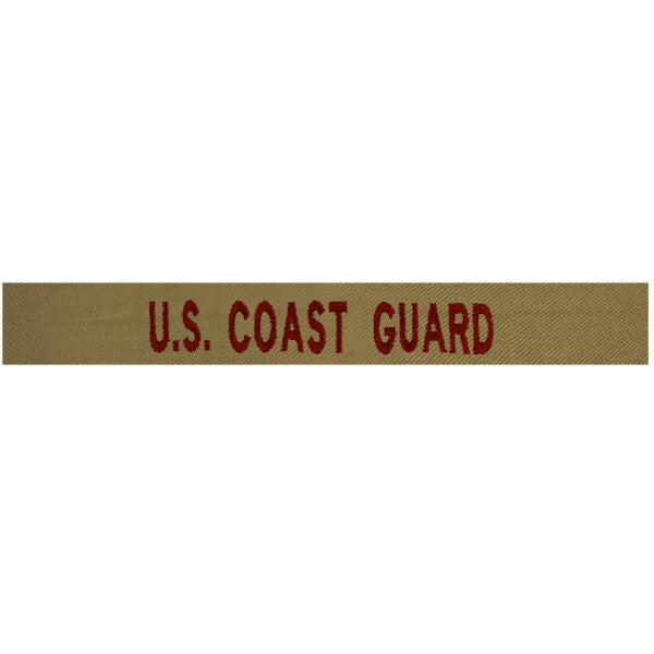 Coast Guard Name Tape: Individual - Name Embroidered on Blue Ripstop