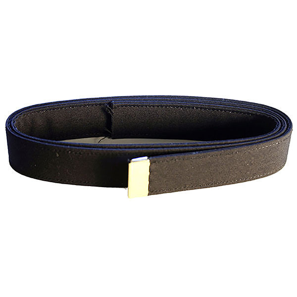 Navy Belt and Buckle: Black Nylon with 24K Gold Buckle and Tip - Male