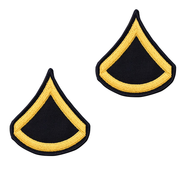 Army Female Private First Class Gold Chevron Embroidered on Blue – Vanguard  Industries