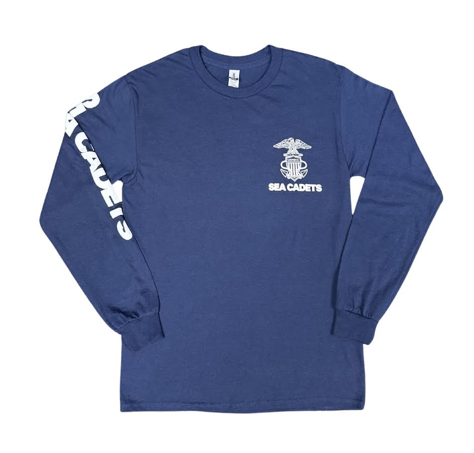 Sea Cadet Navy T-Shirt Long Sleeve with Logo