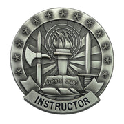 Army Identification Badge: Basic Instructor - Silver Oxidized