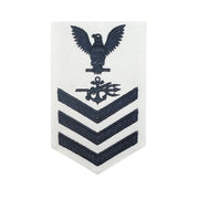 Navy E6 FEMALE Rating Badge: Special Warfare Operator - white