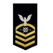 Navy E7 MALE Rating Badge: Robotics Warfare Specialist - vanchief on blue