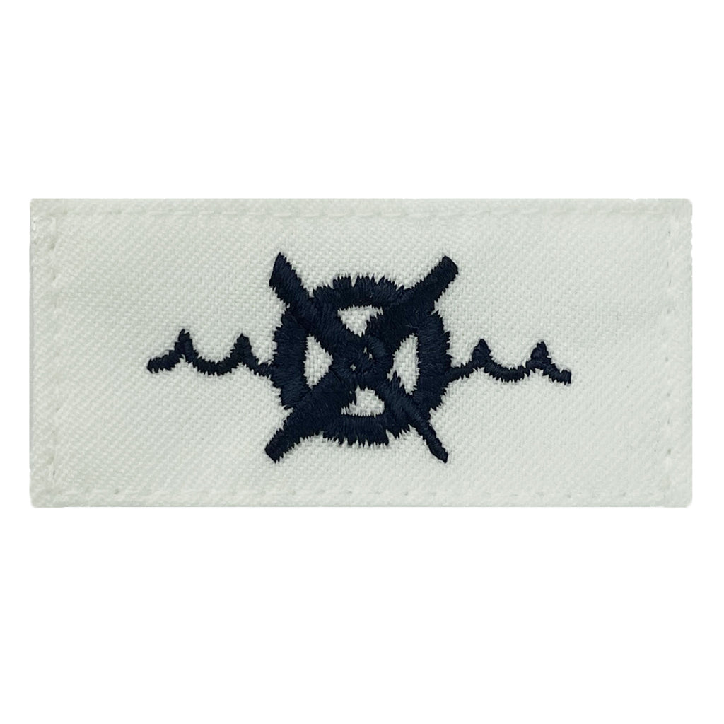 Navy Rating Badge: Striker Mark for RW Robotics Warfare Specialist - white CNT for dress uniforms