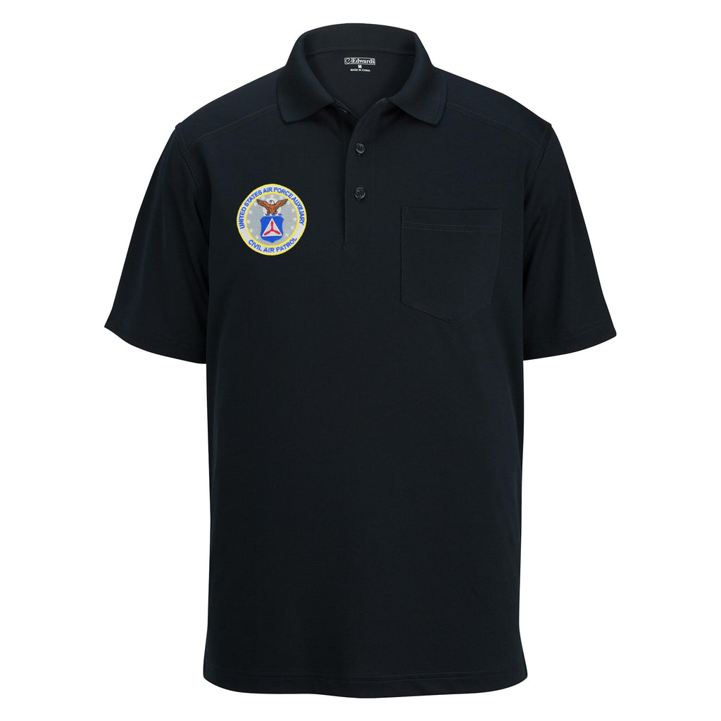 Civil Air Patrol Uniform: Golf Shirt with Seal - male (PERSONALIZED) **PLEASE CHECK THE SIZE MEASUREMENTS**