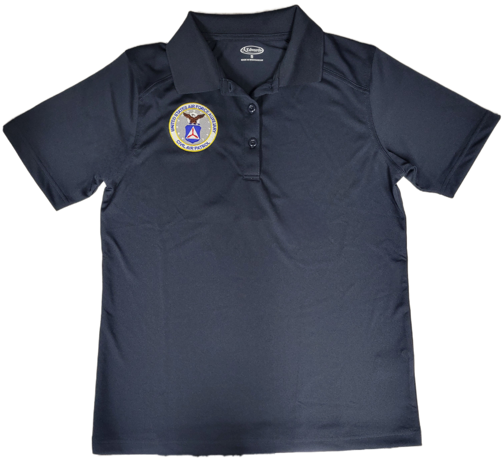 Civil Air Patrol Uniform: Golf Shirt with Seal - female (NOT PERSONALIZED)**PLEASE CHECK THE SIZE MEASUREMENTS**