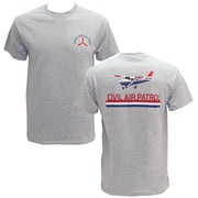 Civil Air Patrol Leisure T-Shirt: Heather Grey w/screened cessna