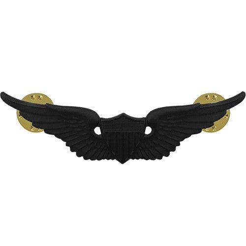 Army Badge: Aviator - regulation size, black metal