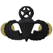 Army Badge: Master Parachute - regulation size, black metal