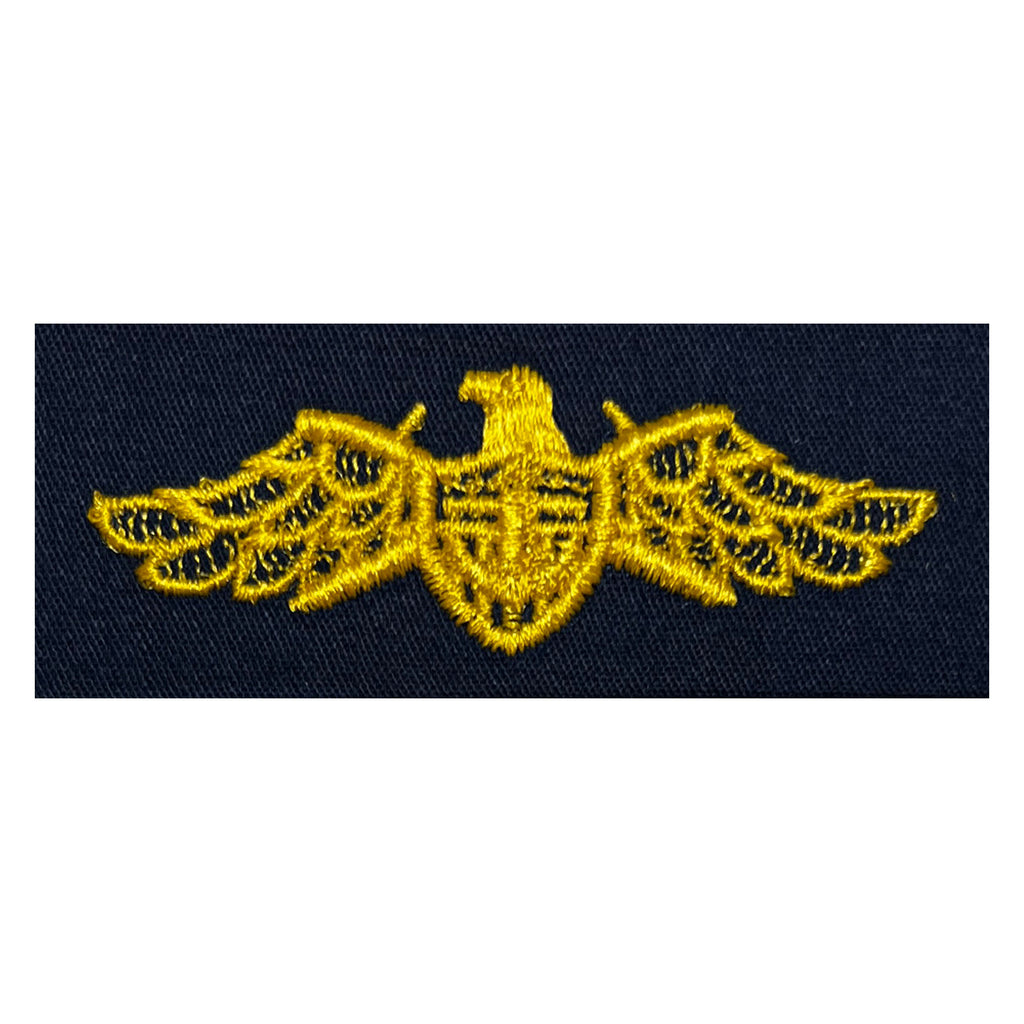 Navy Embroidered Badge: Strategic Sealift Officer Warfare - embroidered on coverall