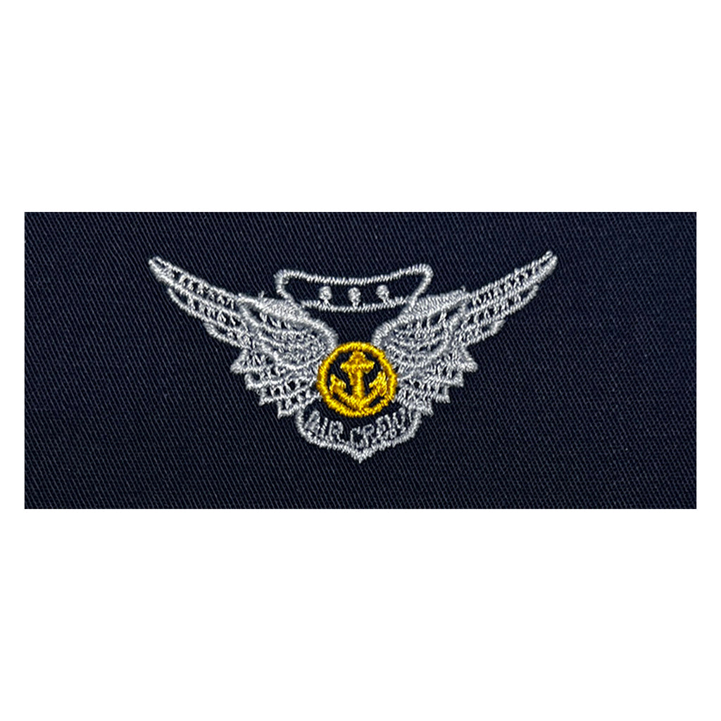 Navy Embroidered Badge: Combat Aircrew - embroidered on coverall