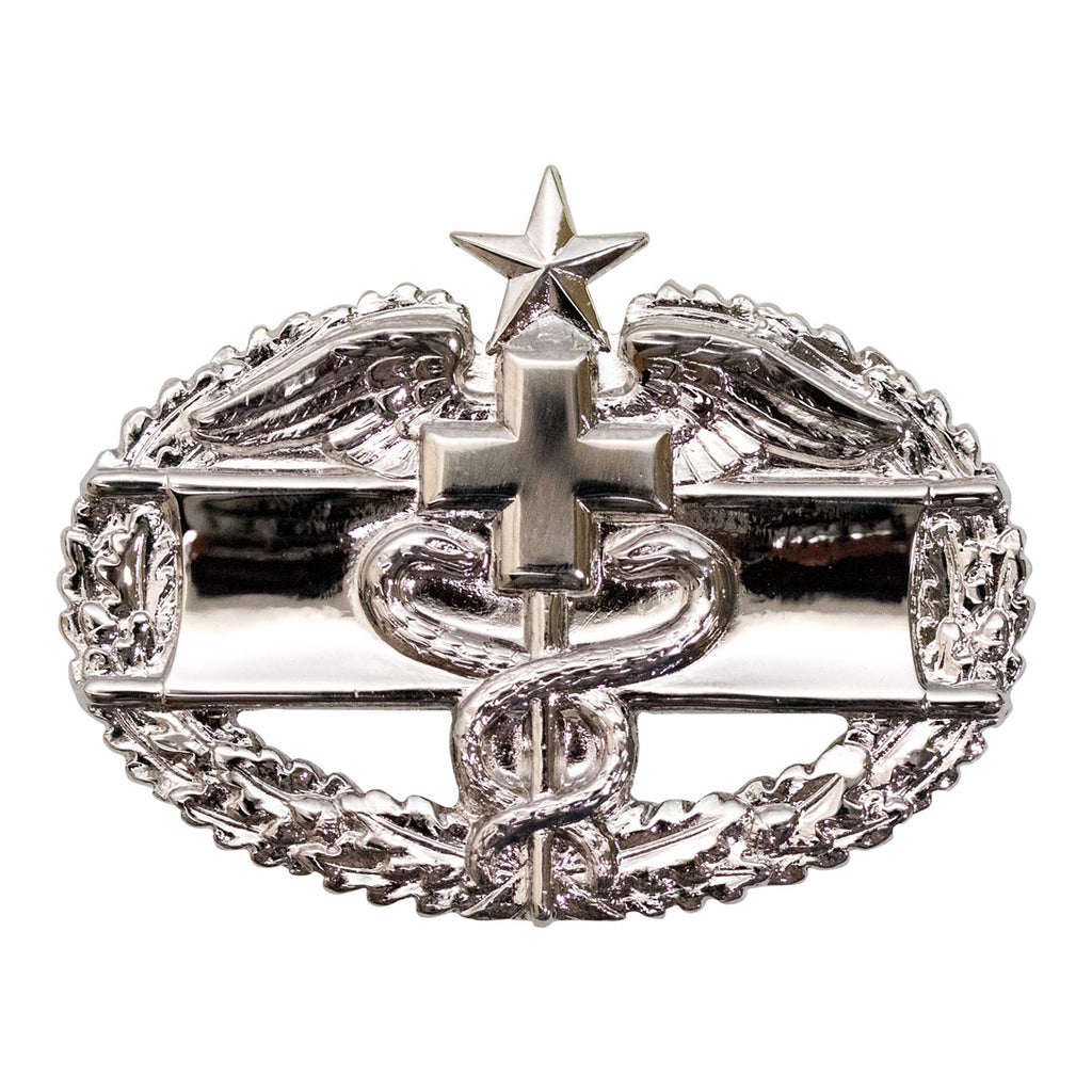 Army Badge: Combat Medical Second Award - mirror finish