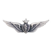 Army Dress Badge: Senior Flight Surgeon - miniature, silver oxidized