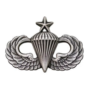 Army Dress Badge: Senior Parachute - miniature, silver oxidized