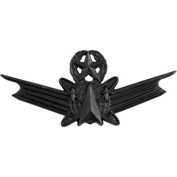 Army Badge: Master Space Command - regulation size, black metal