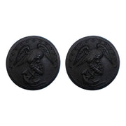 Marine Corps Button: 40 Ligne - black plastic