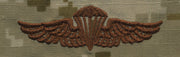 Navy Embroidered Badge: N/MC Parachutist - Desert Digital