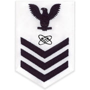 Navy E6 MALE Rating Badge: Electronics Technician - white