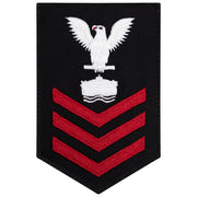 Navy E6 FEMALE Rating Badge: Mineman - New Serge for Jumper