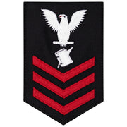 Navy E6 FEMALE Rating Badge: Personnel Specialist - New Serge for Jumper