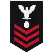 Navy E6 FEMALE Rating Badge: Utilitiesman - New Serge for Jumper