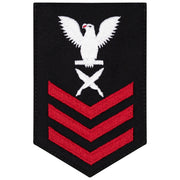 Navy E6 FEMALE Rating Badge: Yeoman - New Serge for Jumper