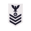 Navy E6 FEMALE Rating Badge: Engineman - white