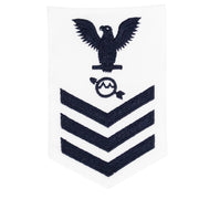 Navy E6 FEMALE Rating Badge: Operations Specialist - white