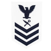 Navy E6 FEMALE Rating Badge: Retail Services Specialist- white