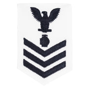 Navy E6 FEMALE Rating Badge: Utilitiesman - white