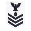 Navy E6 FEMALE Rating Badge: Utilitiesman - white