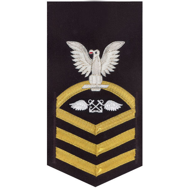 Navy E7 MALE Rating Badge: Aviation Boatswain's Mate - vanchief on blue