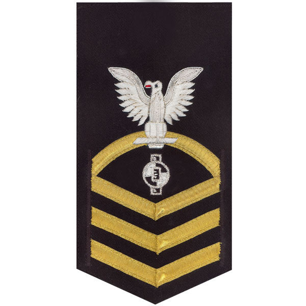 Navy E7 MALE Rating Badge: Engineering Aide - vanchief on blue