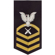 Navy E7 MALE Rating Badge: Gunner's Mate - vanchief on blue