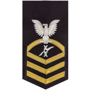 Navy E7 MALE Rating Badge: Legalman - vanchief on blue