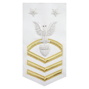 Coast Guard E9 Rating Badge:  Command Enlisted Advisor - WHITE