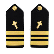 Navy Shoulder Board: Lieutenant Commander Christian Chaplain - male