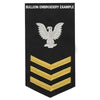 Navy E6 MALE Rating Badge: Explosive Ordnance - blue