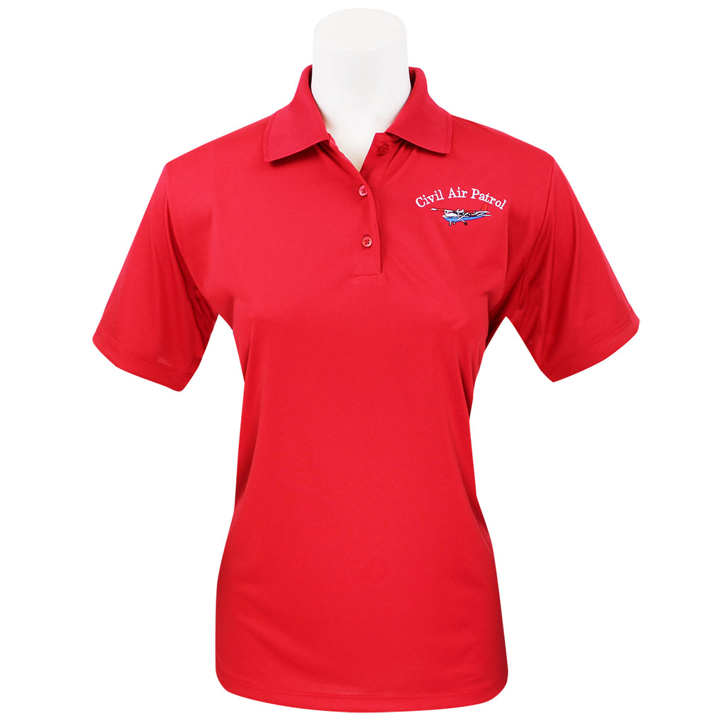 Civil Air Patrol: Ladies Leisure Polo Shirt: Short Sleeve (Red)