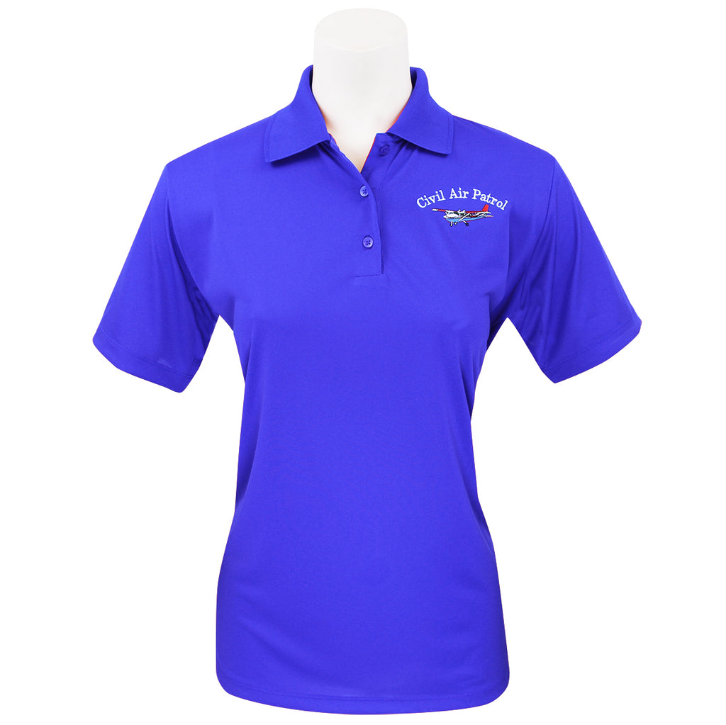 Civil Air Patrol: Ladies Leisure Polo Shirt: Short Sleeve (Royal Blue)