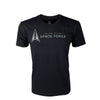 Space Force Leisure T-Shirt: Black with Space Force Logo