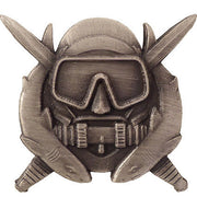 Army Badge: Special Operation Diver - miniature size, oxidized finish